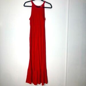 Old Navy Womens Maternity Maxi Coral Dress Size M Sleeveless Summer
